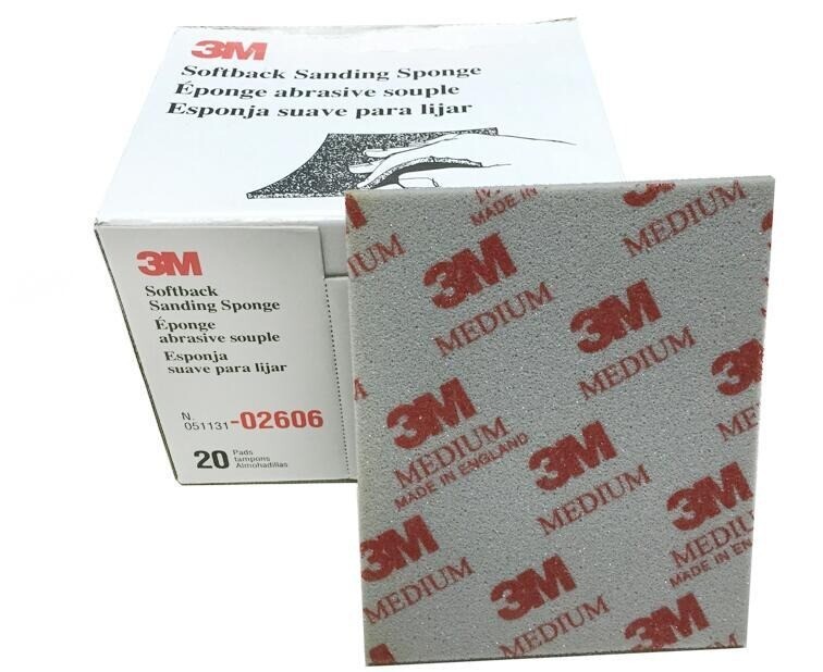 3M 02606 Softback Sanding Sponge Medium- 20 Count/BOX