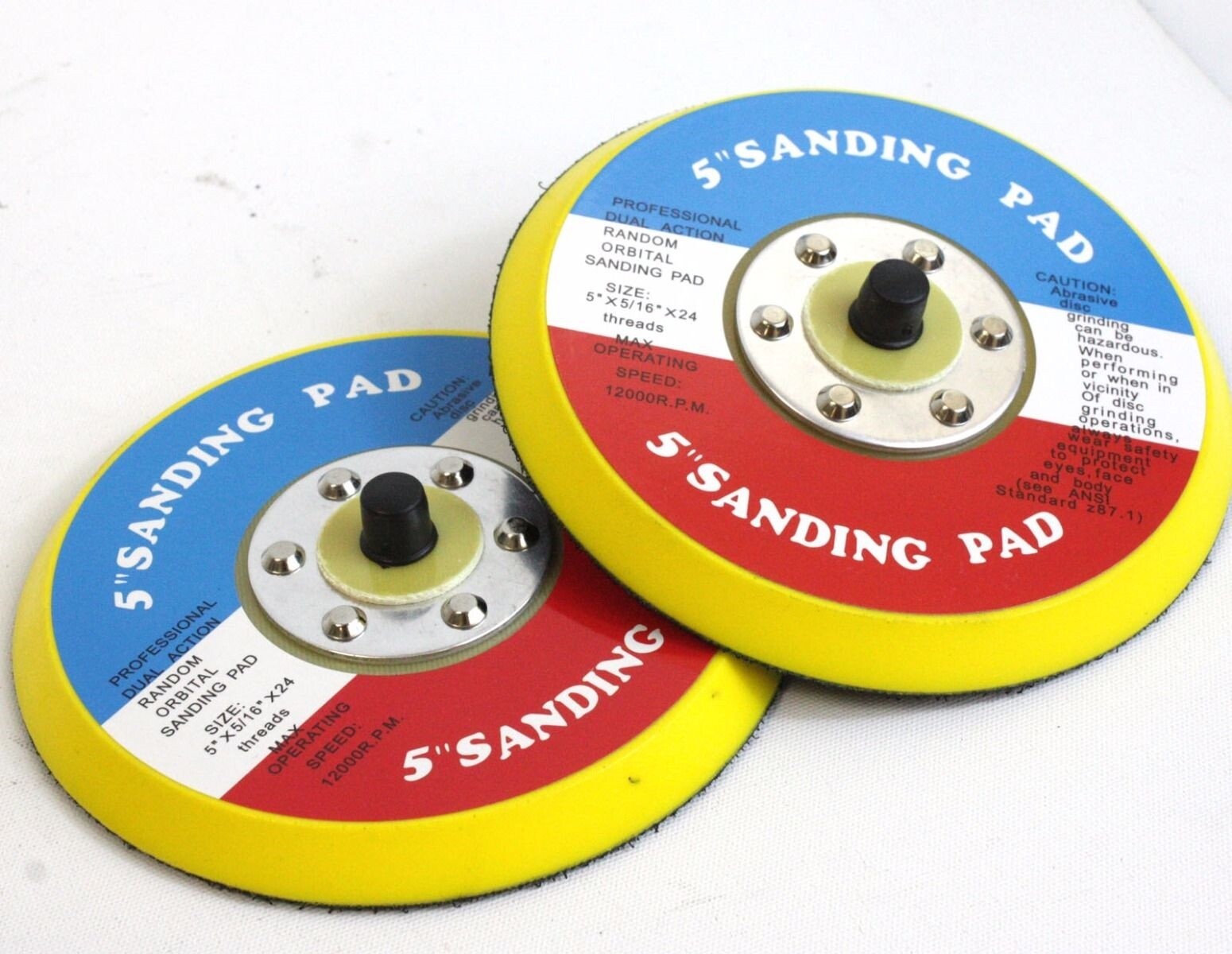 2pc Replacement 5″ Sanding Pad 24 TPI Thread DA Sander Polishing pad 4 Orbital