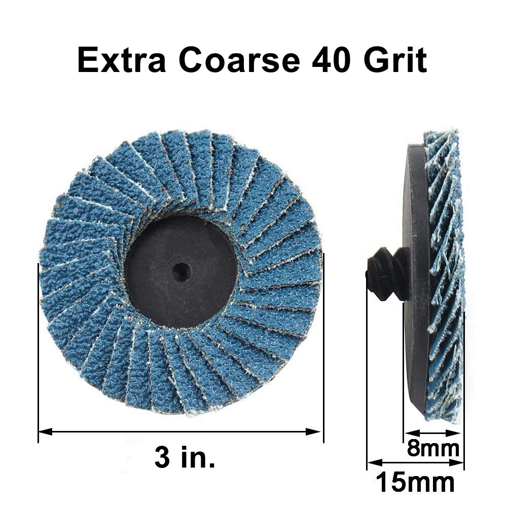 3″ Zirconia Flap Sanding Grinding Wheel Die Grinder RollLock Disc 40 Grit Coarse