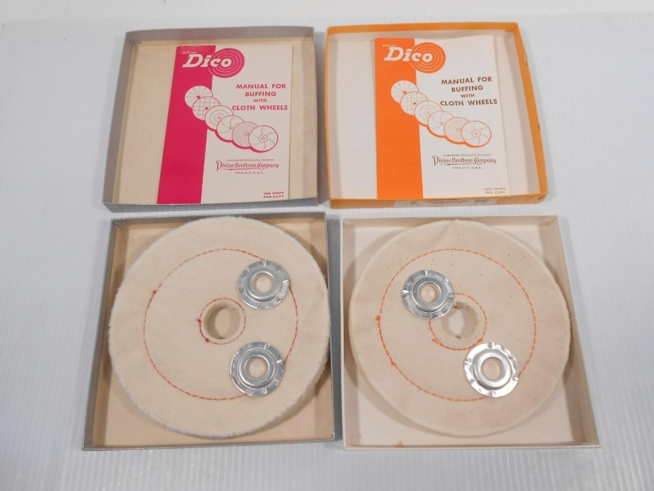 Set 2 Divine Dico Buffing Wheels Canton Flannel No.60 & Cushion Sewed No.36