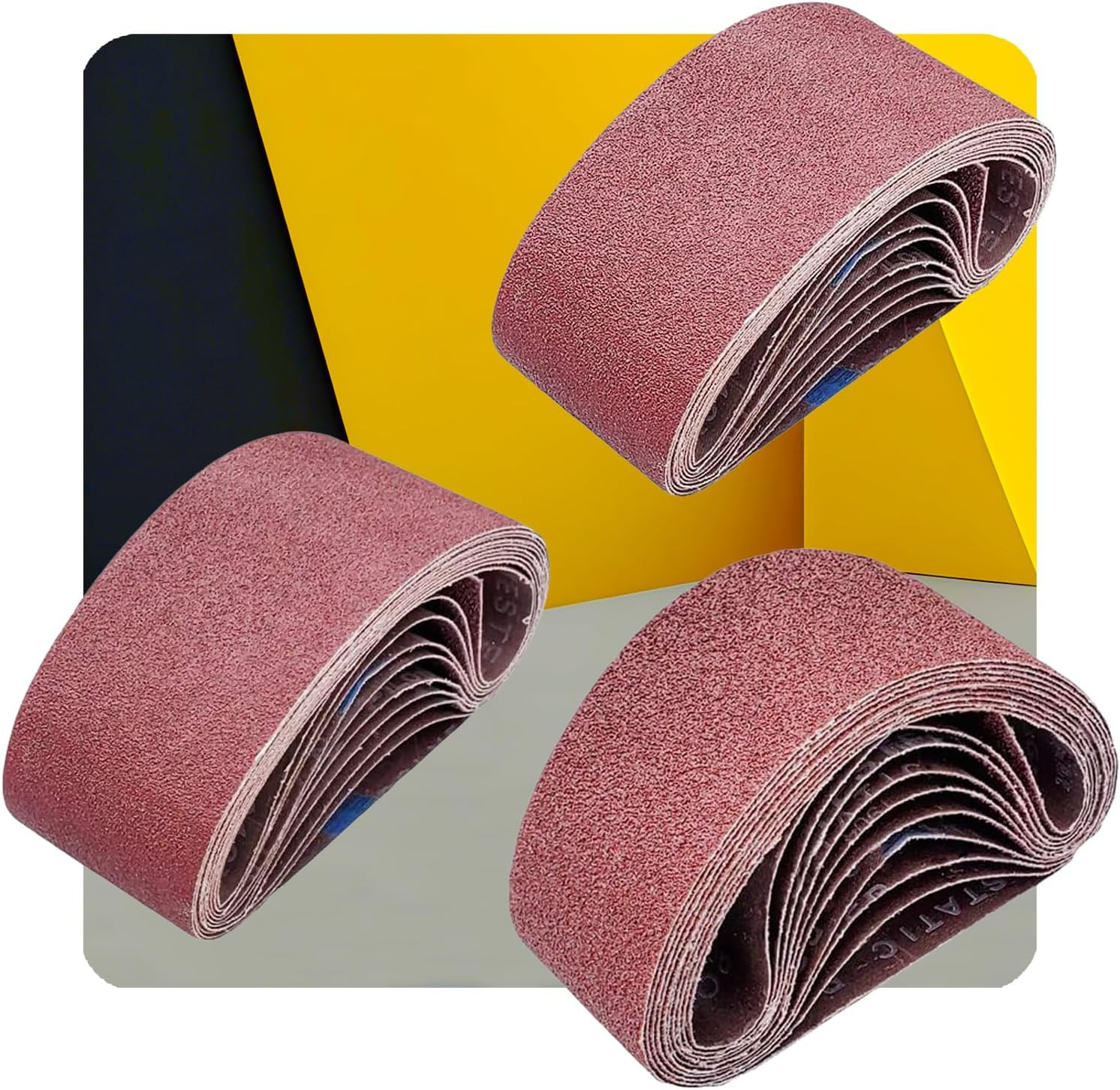 15 PCS 2.5 Inch X 16 Inch Sanding Belts – 5 Each of 40 80 120 Grit Aluminum Oxid