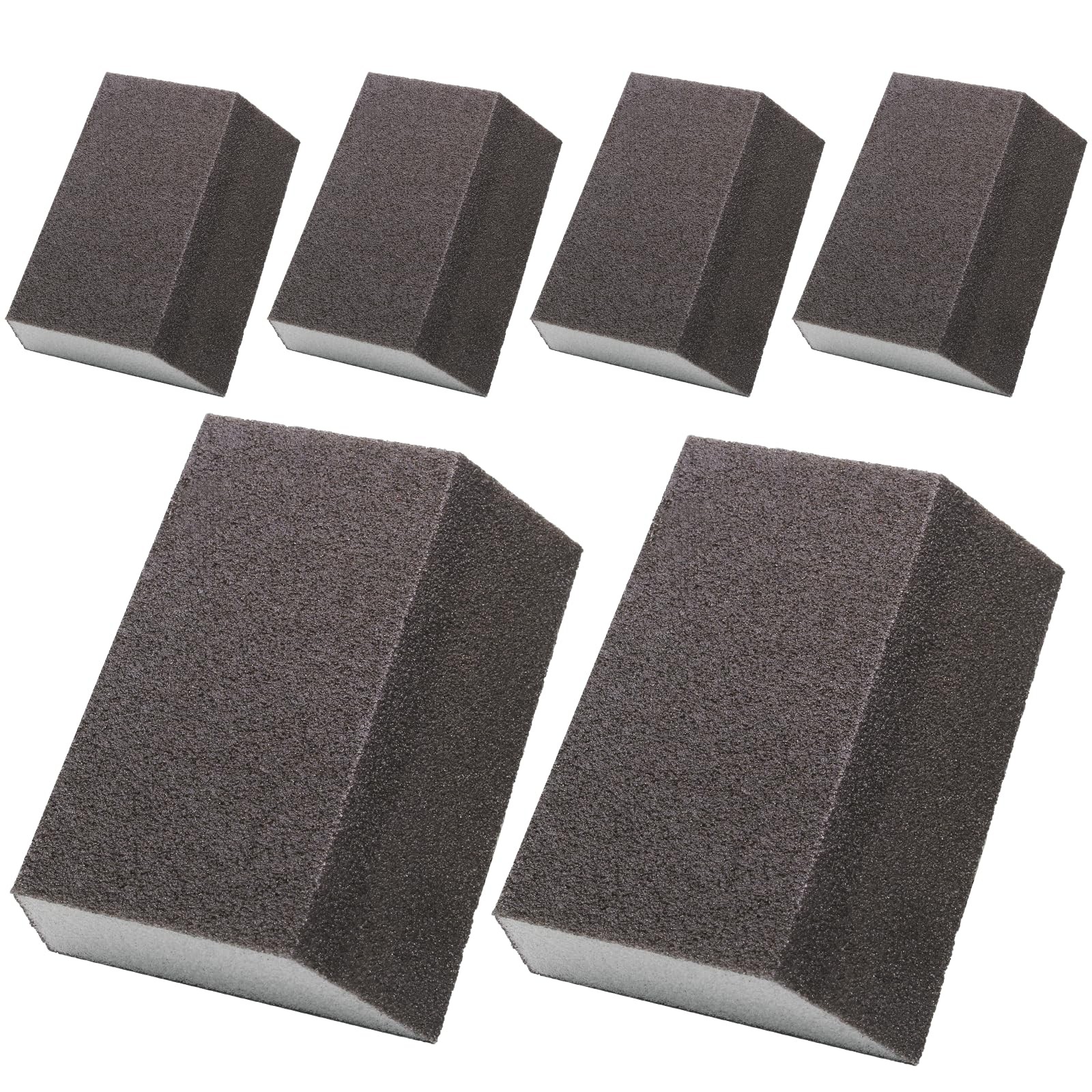 6 PCS 120 Grit Sanding Sponge Angle Block Coarse Reusable Wet Dry Wood Metal