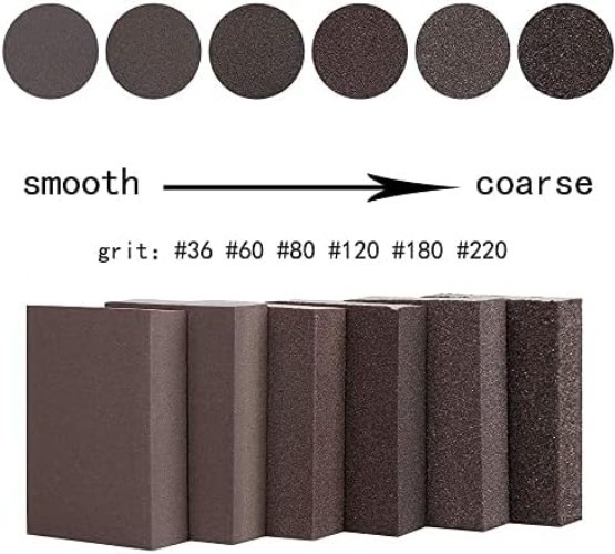 High-Density 180 Grit Sanding Blocks – Versatile Buffing Pads for Wood & Metal