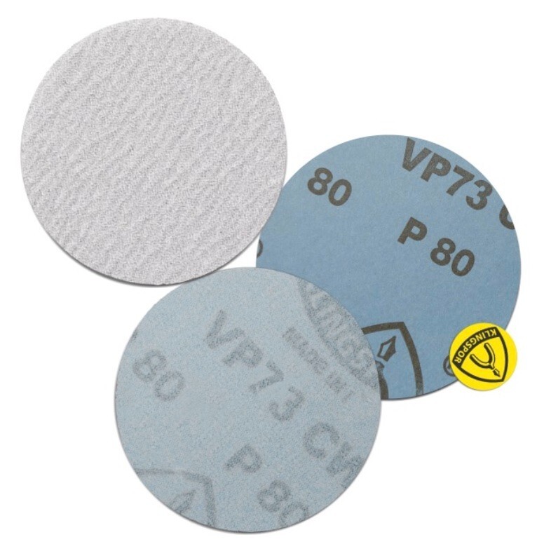 Klingspor’s 5″ x No Holes VP73 PSA 80 Grit 50 pk