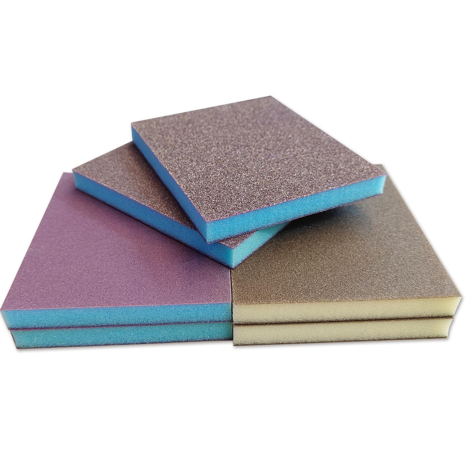 18 PCS Sanding Sponge Kit Fits 60/80/120/180/220/320 Grit Sandpaper Wood Metal