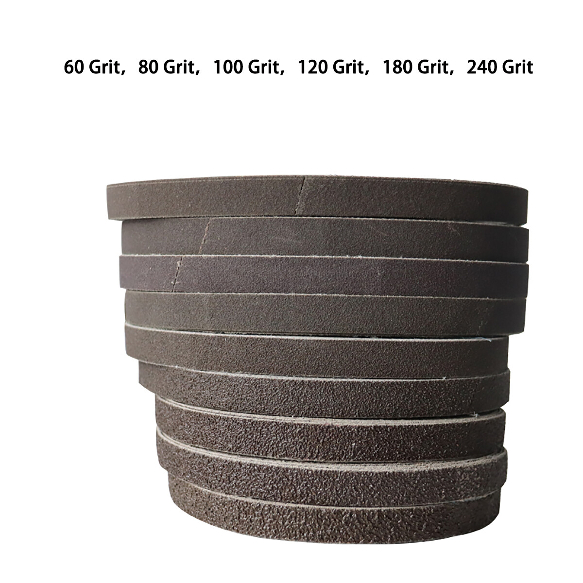 10mmx330mm O-Type 60-240 Grit Sanding Belt For Metal Wood Grinding Abrasive Tool