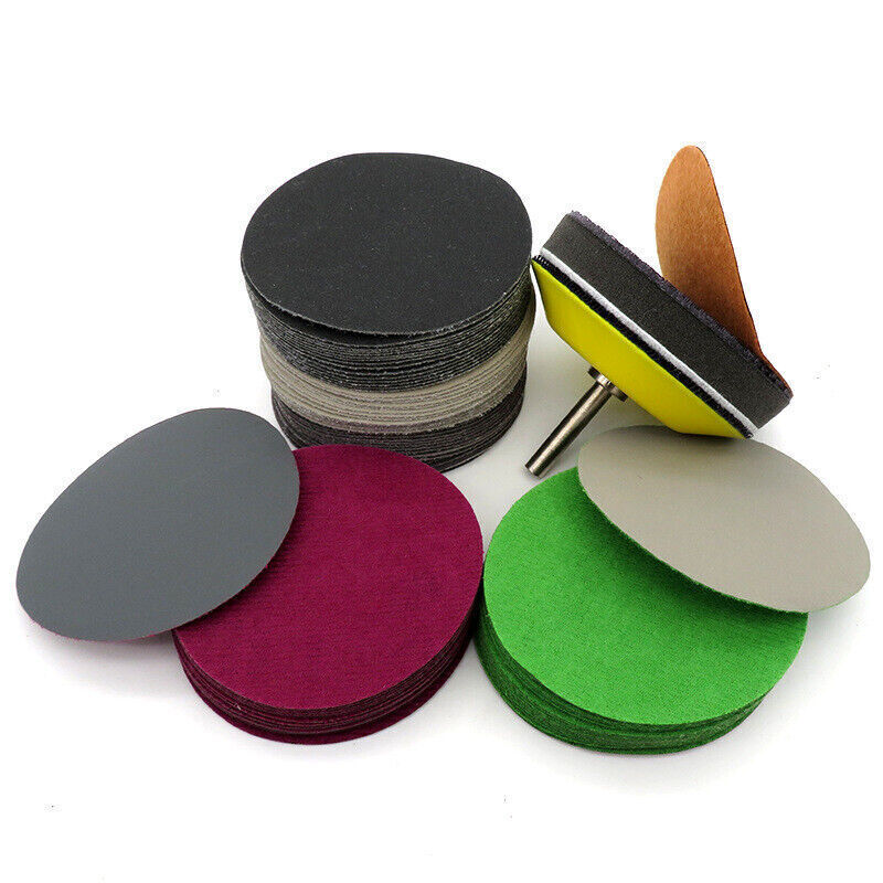 75mm 3″ Wet and Dry Sanding Disc 60-3000 Sandpaper Pads Hook&Loop 10pcs/pack UK