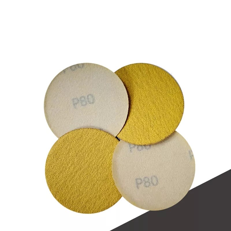 75mm 125mm 225mm Yellow Sanding Discs Hook & Loop Sandpaper Pads 40 – 1000 Grit