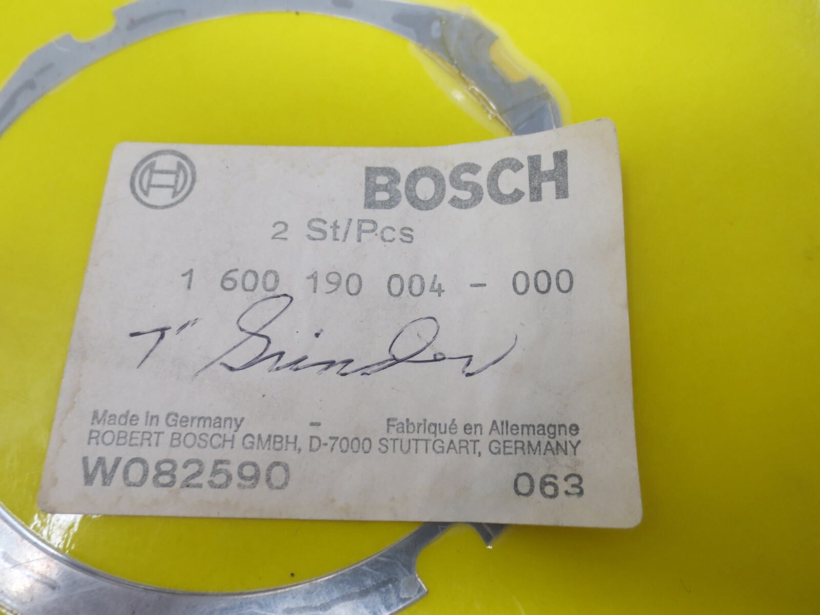 BOSCH 1600190004 ADJUSTMENT PLATE 0.15 MM LEVELING DISC FOR ANGLE GRINDERS