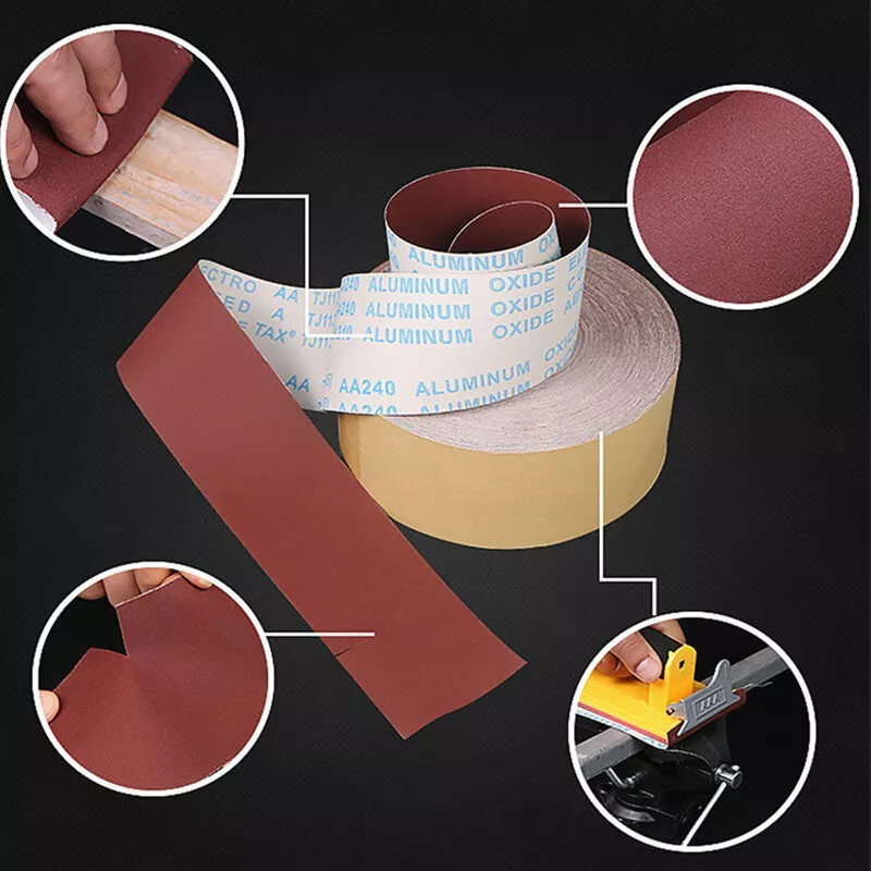 80 – 600 Grit Emery Burnish Tools Cloth Roll Abrasive Sand Paper Sanding Sheets