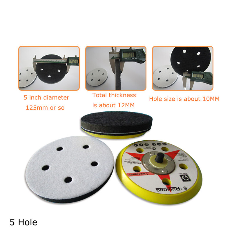 5 Inch 125mm Interface Pad Hook Loop Sanding Polishing Disc Backing Pads Cushion