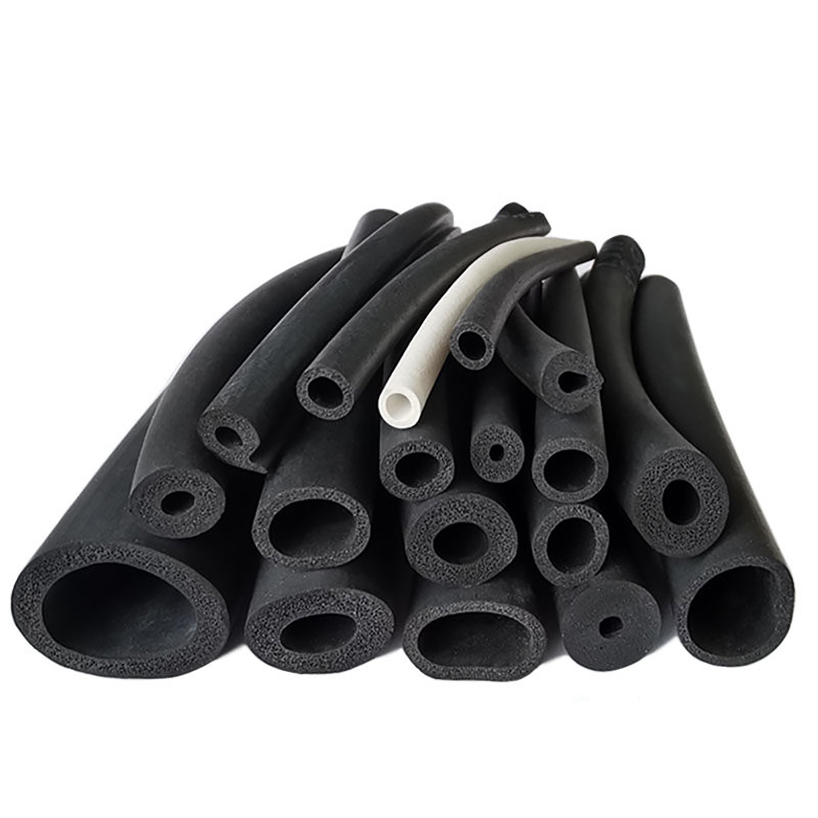 Thermal Insulation Sponge Pipe Foam Rubber Tube Lagging Wrap Roll 3-42mm ID