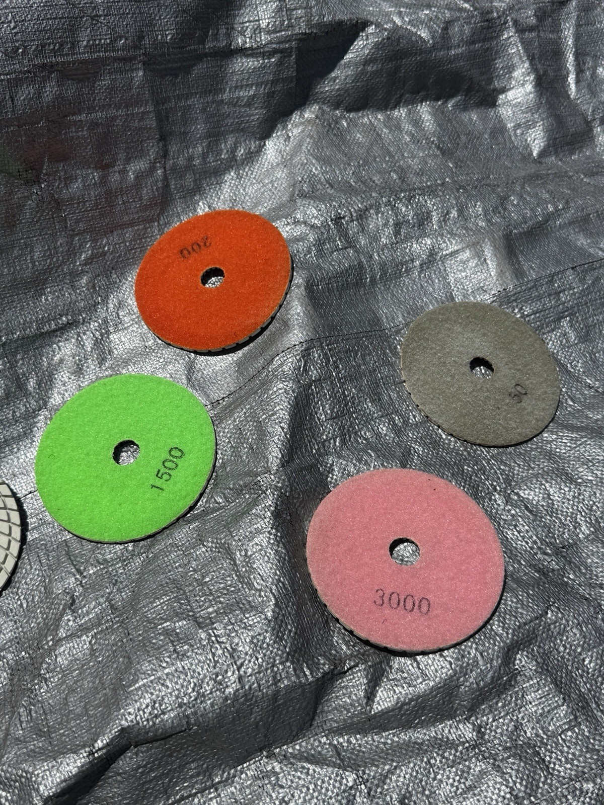 Hardin Wet Polisher/sander with 7pc 4in Diamond Polishing Pads 50-3000 Grit