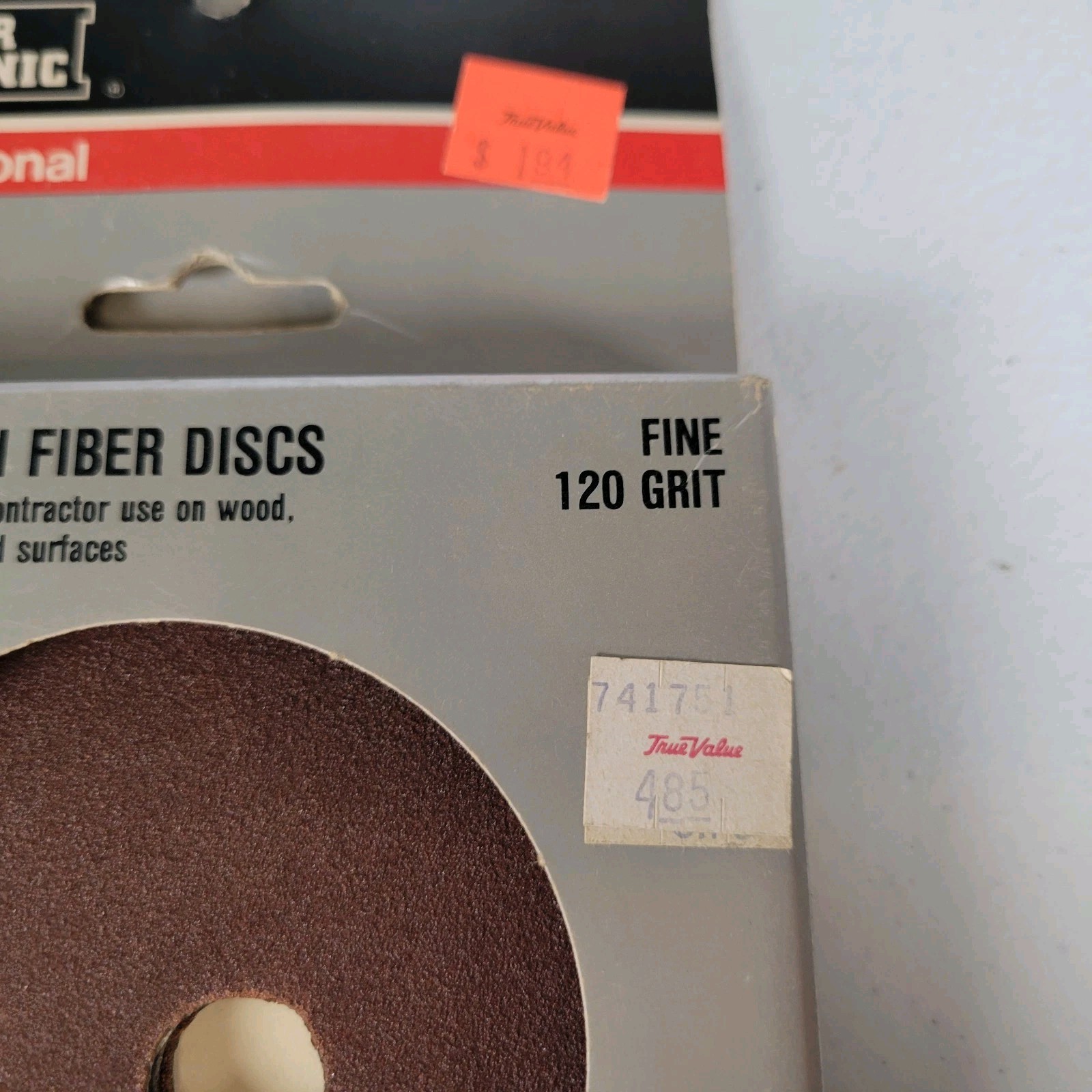 Master Mechanic Professional 4″x5/8″ Resin Fiber Discs Fine 120 Grit Vintage