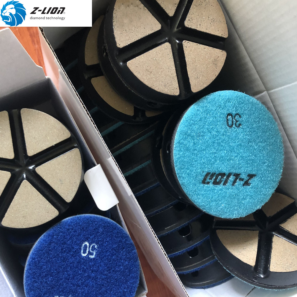 3Pcs Diamond Ceramic Polishing Pads 3 Inch Concrete Floor Grinding Wheel Coarse