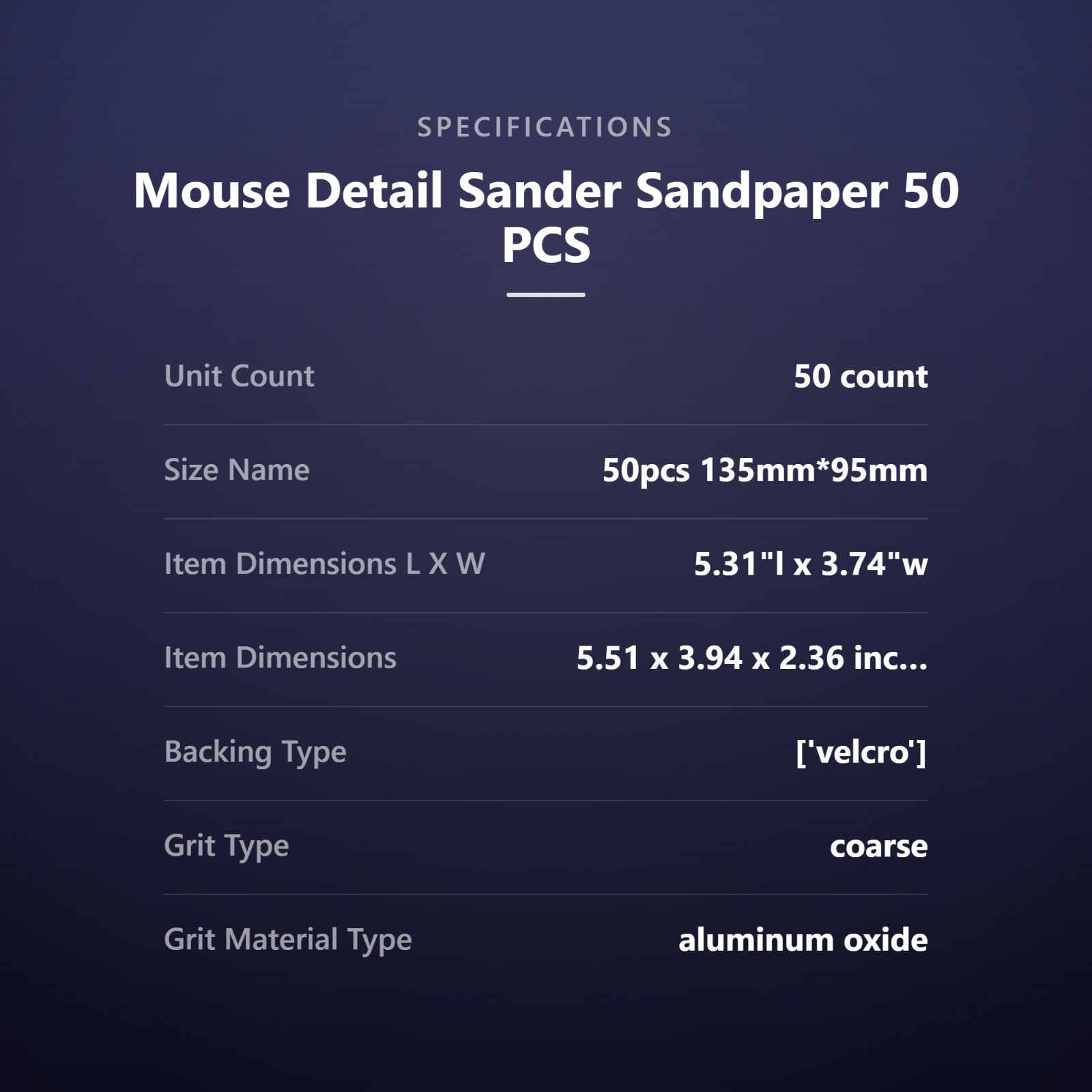 Mouse Detail Sander Sandpaper 50 PCS Mouse Sanding Pads 12 Hole Mouse Sandpap…