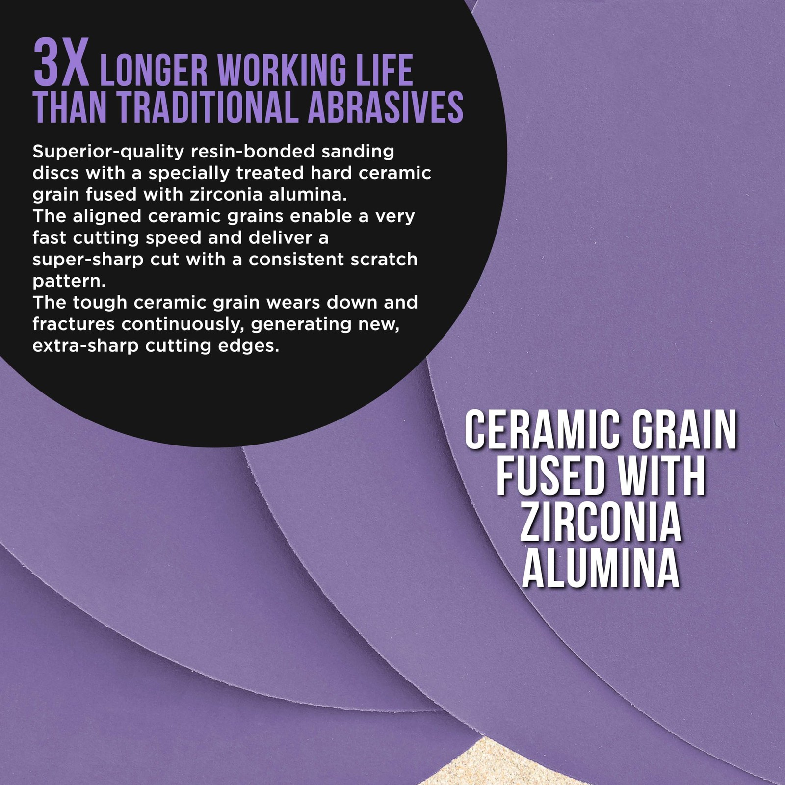Premium 600 Grit 6″ PSA Purple Film Ceramic Sanding Discs, of 50 – Adhesive S…