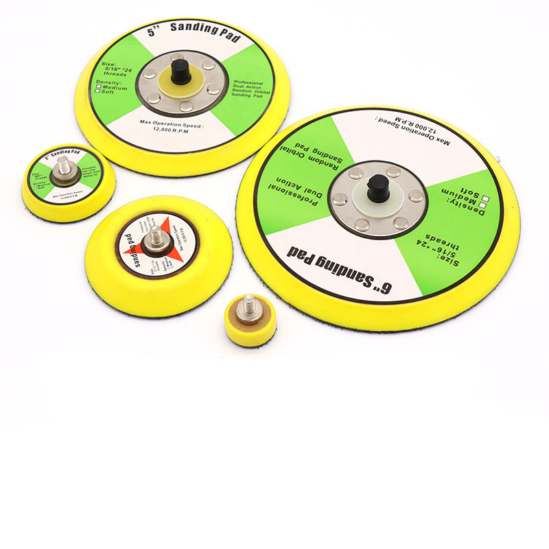 1/2/3/4/5 Inch Hook&Loop Face Sanding Pad Air Sander Pneumatic Tool Backer Disc