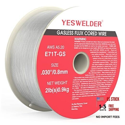 Flux Core Gasless MIG Wire, E71T-GS Mild Carbon Steel .030-Inch Diameter 2