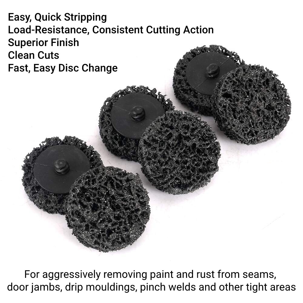 SATC 100PCS Roll Lock Grinder Stripping Sanding Discs Paint Rust Removal Wheels