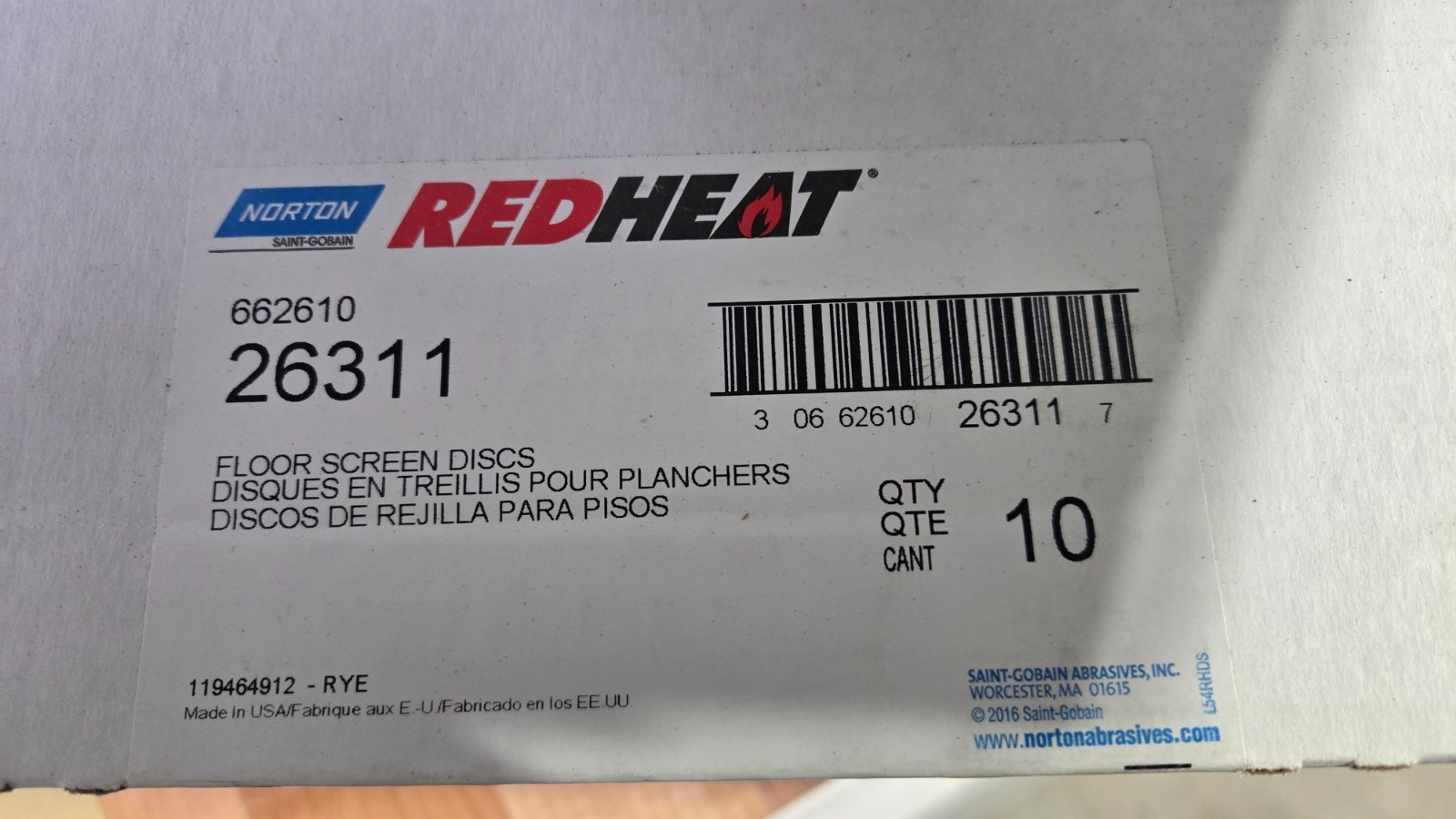 Norton Red Heat 20″ 150 Grit Sanding Screens – Box of 10 – Brand New