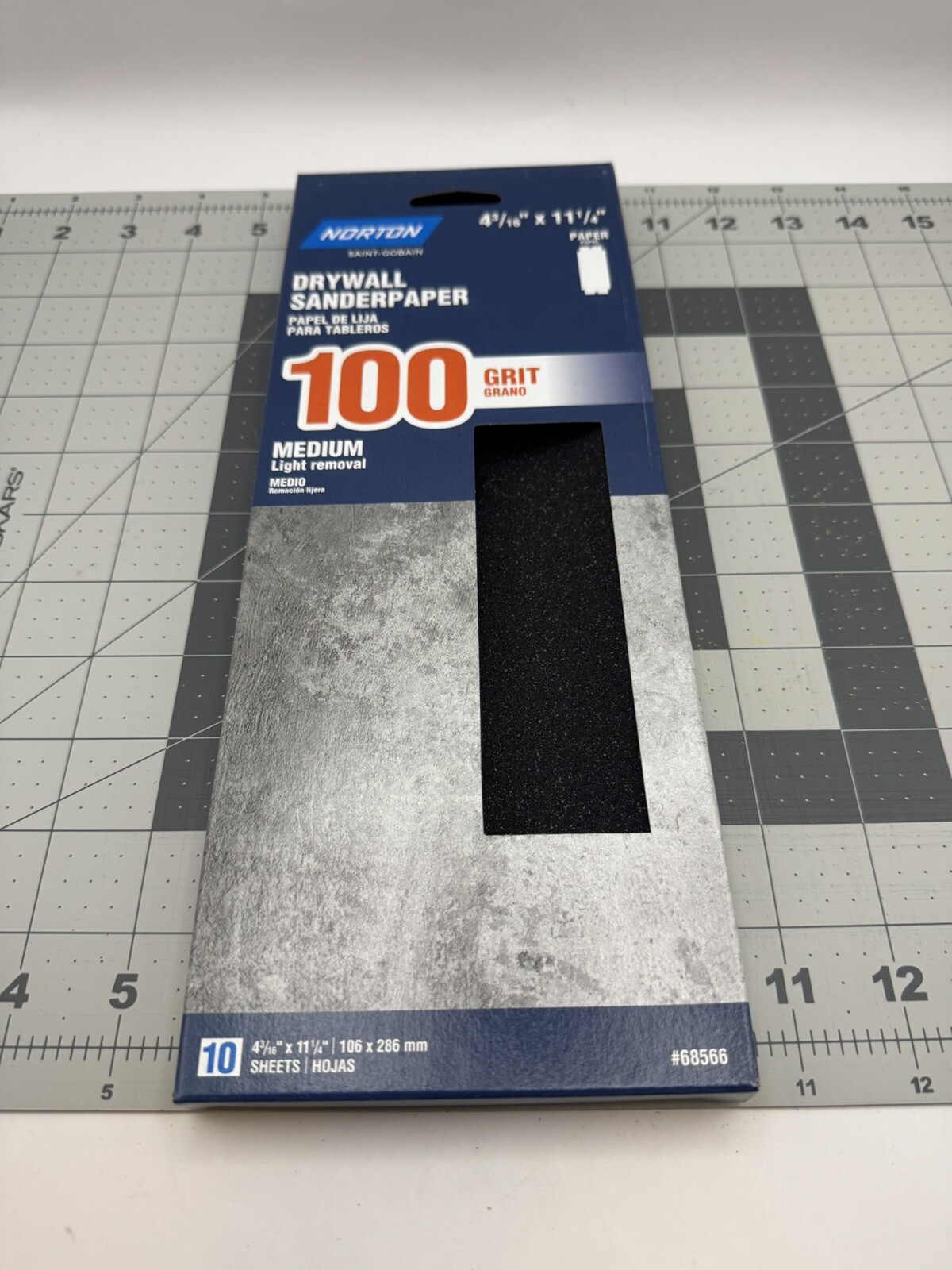 NORTON WallSand 100 grit drywall sandpaper sanding pads 4-3/16″ x 11-1/4″ 10 Sht