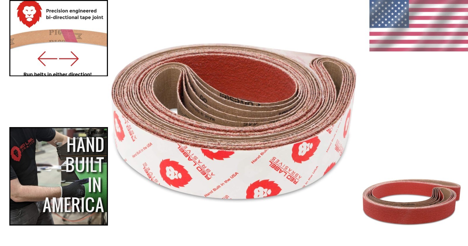 40 Grit Extra Course Ceramic Sanding Belts – 6 Pack, USA Made for Durability