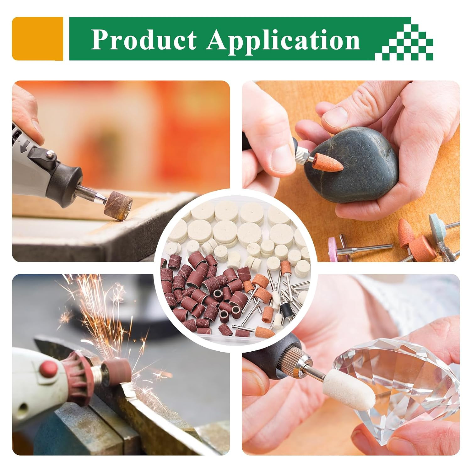 140PCS Polishing Buffing Wheel Kit,Buffing Wheels & Polishing Bits &Sanding Bits