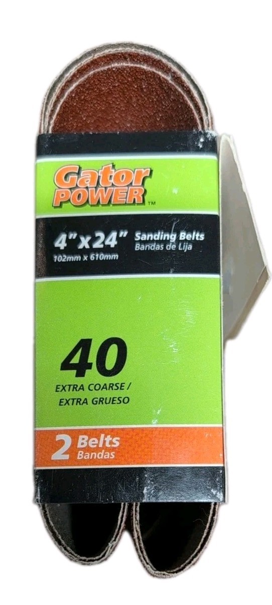 Gator Sanding Belts 4 in x 24 in 40-Grit Coarse 2-Belts