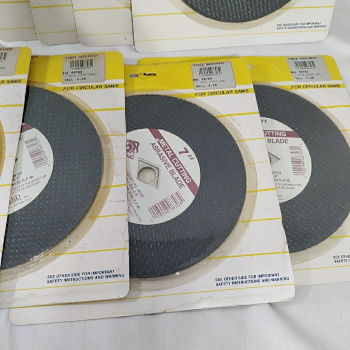 13 Bullard Abrasives Cutting Wheel 7″ Model 08703 Circular (New/Sealed) 1993