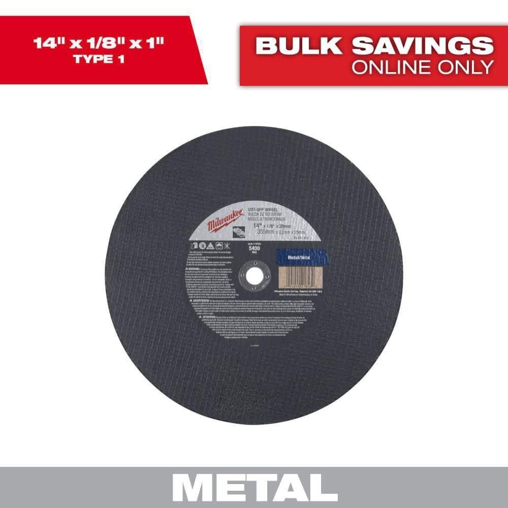 Milwaukee 14 in. Cut-Off Wheel Type 1 49-94-1475