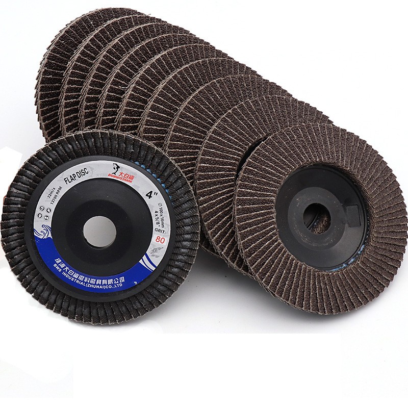 4” 100mm Sanding Flap Discs Grinding Wheels for Angle Grinder 60 Grit 80 Grit