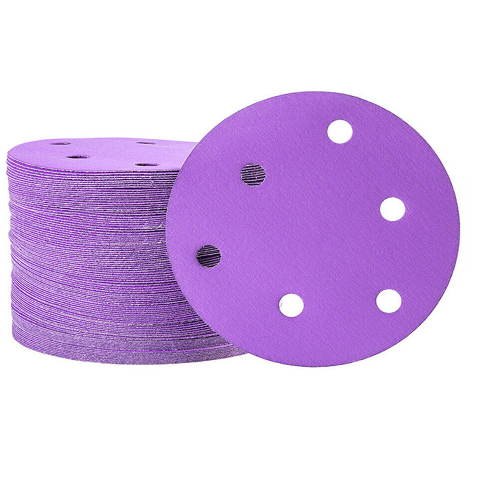 100PCS 6″ Hook & Loop Ceramic Sanding Discs P400 for Metal Automotive Finishing