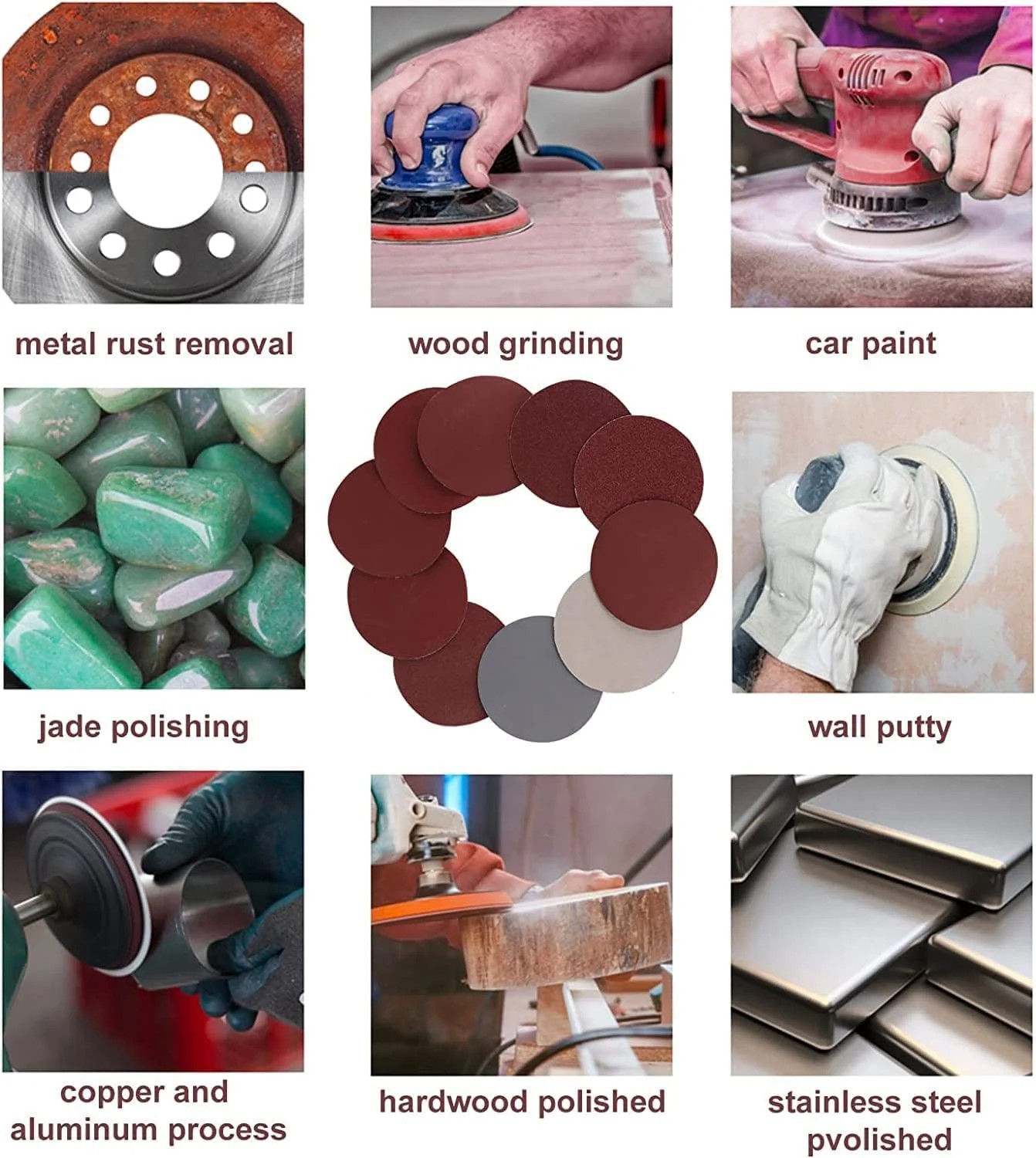 24-Pack 3-Inch Sanding Discs – Round 75mm Hook & Loop Sandpaper Pads, Wet & Dry