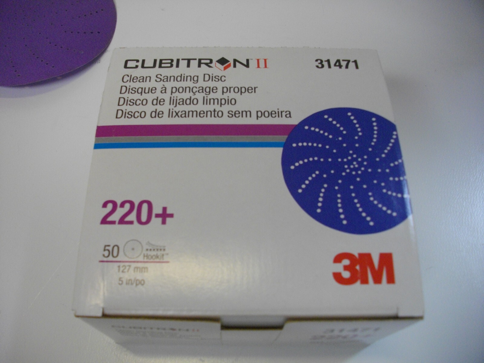 3M 31471 Cubitron II 5″ Hookit clean sanding disc 220+ Grit Box of 50 each
