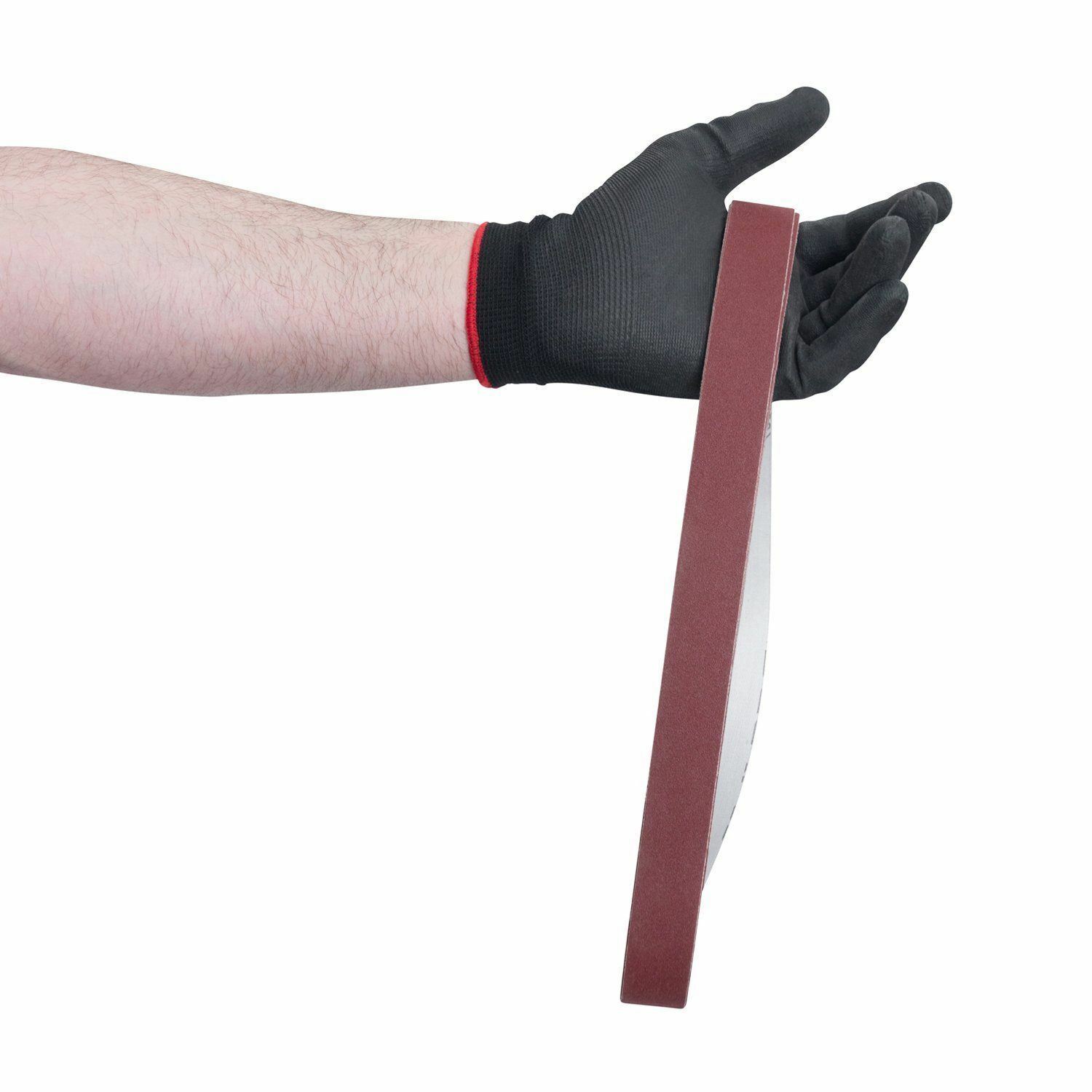 1 X 30 Inch 1200 Grit Flexible Aluminum Oxide Ultra Fine Sanding Belts, 12 Pack