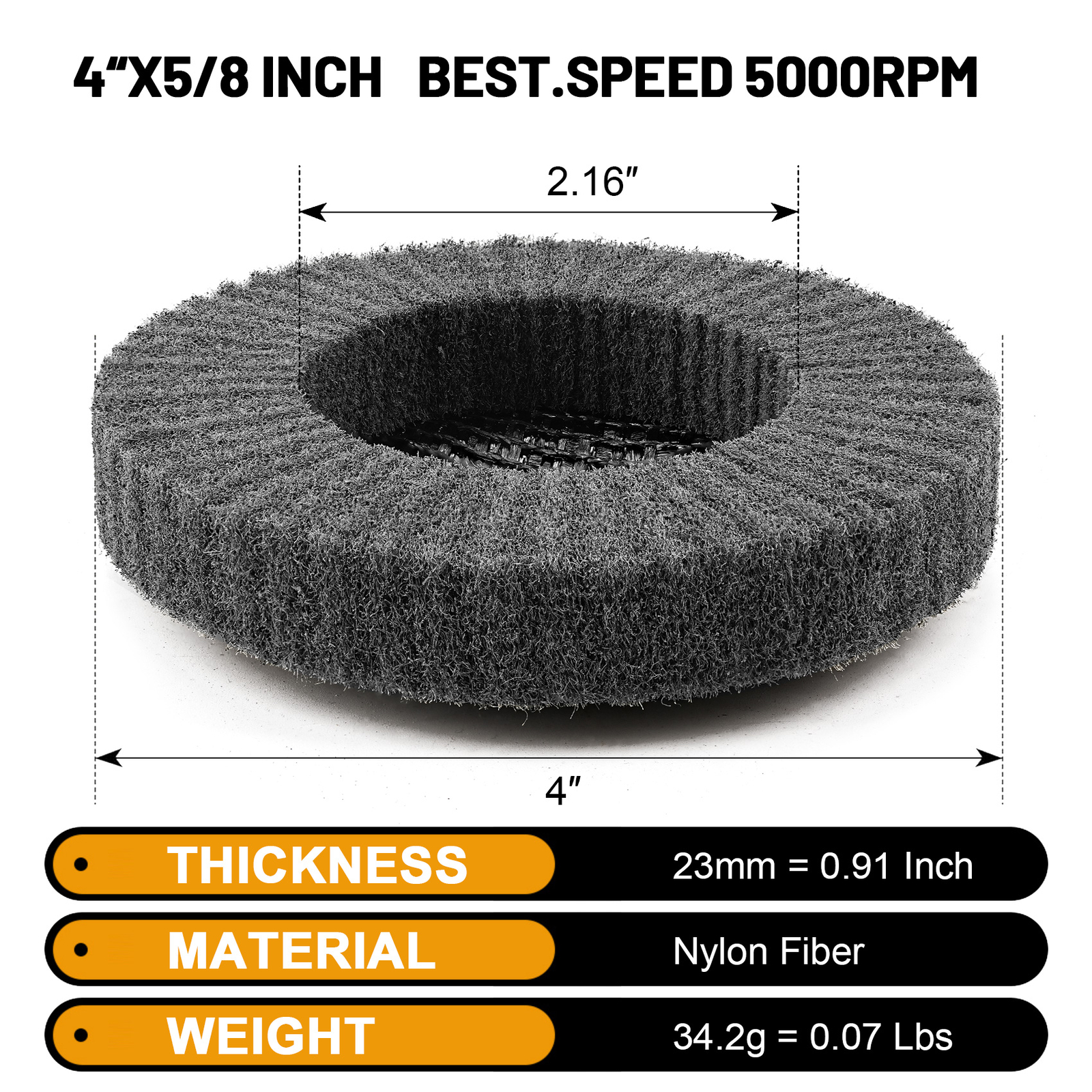 5Pcs 4” Nylon Flap Polishing BUffing Wheel 100mm For Metal Angel Grinder Tool