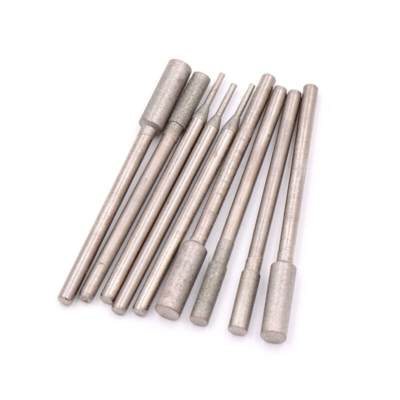 2.35mm Shank Cylindrical Grinding Head Jade Agate Polishing Tool 600/1200 Grit