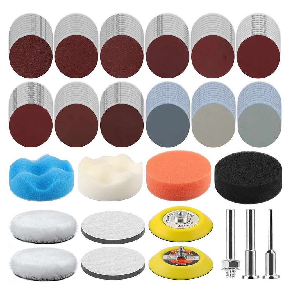 133 PCS 3 Inch Sanding Disc Drill Polishing Kit, 60-10000 Grits Sandpaper2302