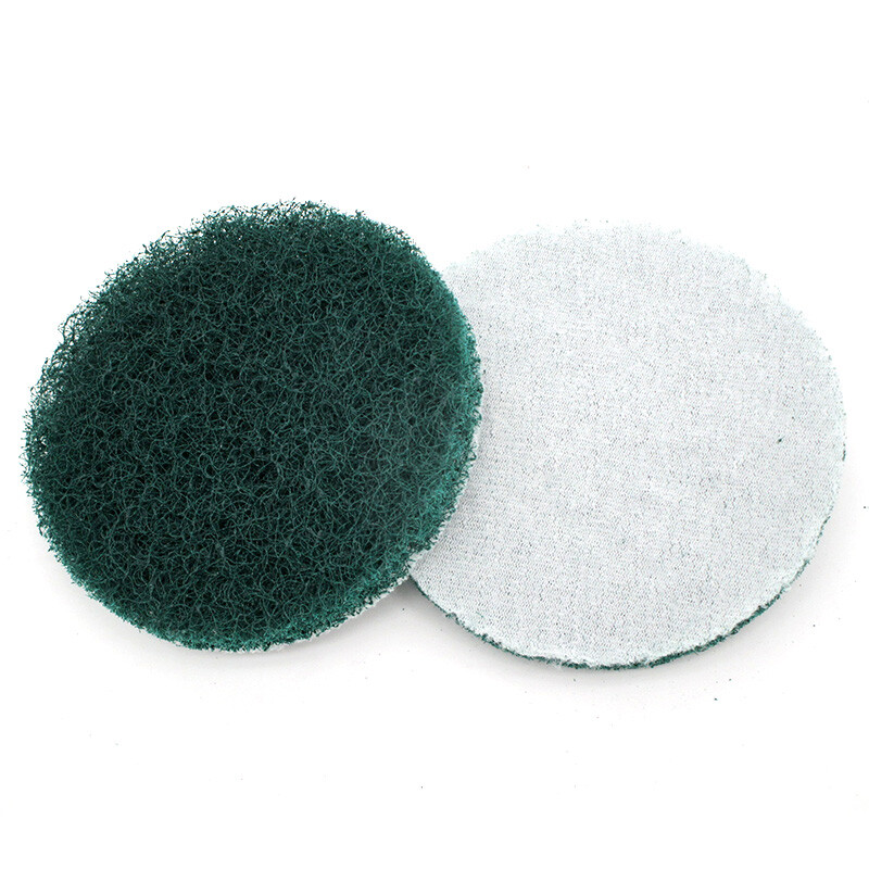100mm Nylon Fiber Scouring Pads Hook & Loop Abrasive Cleaning Pads 240-3000 Grit