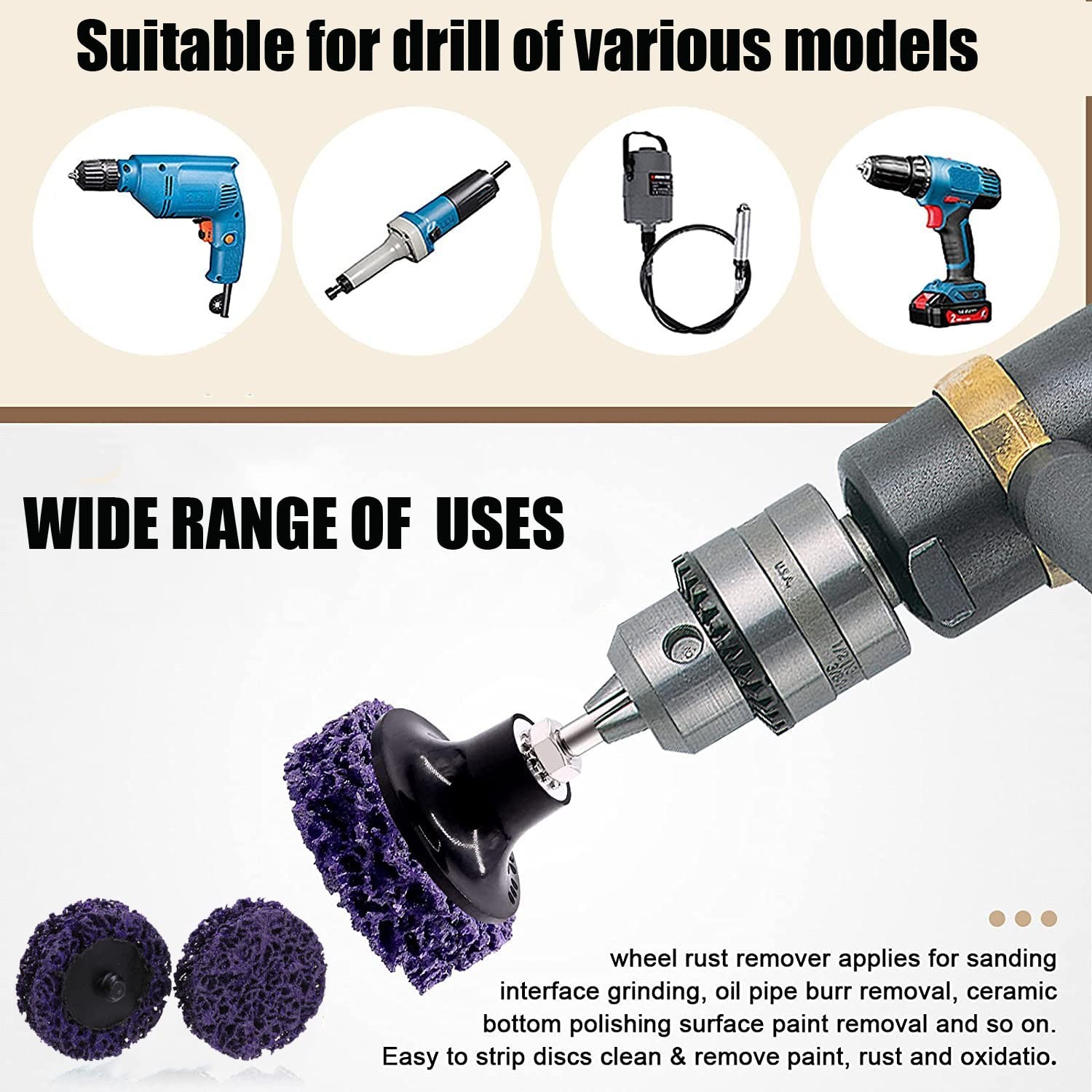 Effortless 11 Pcs 2″ Sanding Discs – Quick Change Tool for Weld & Paint Removal