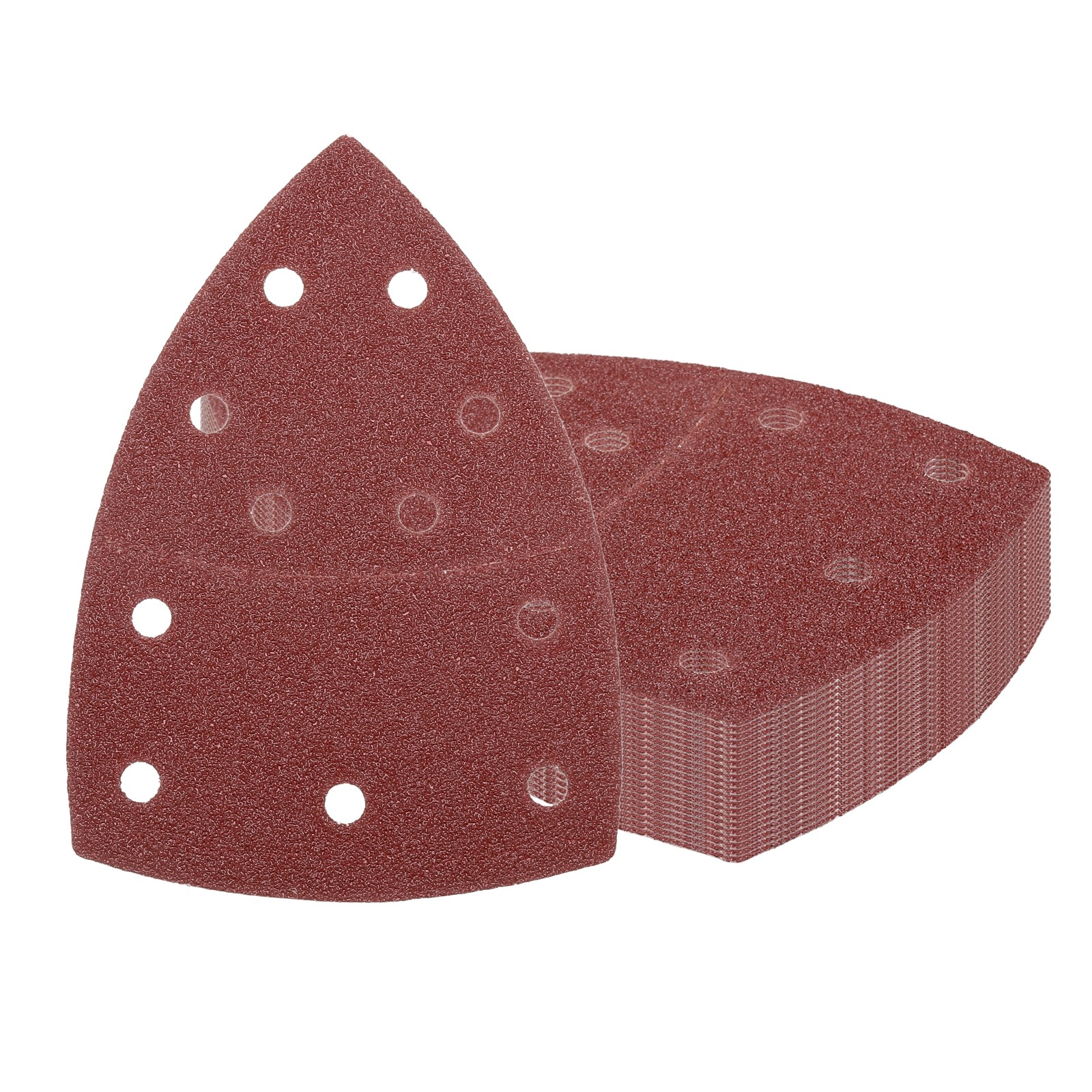 30 Pcs Mouse Detail Sandpaper, 6 x 4.25 Inch, 80 Grit , 11 Holes, Red