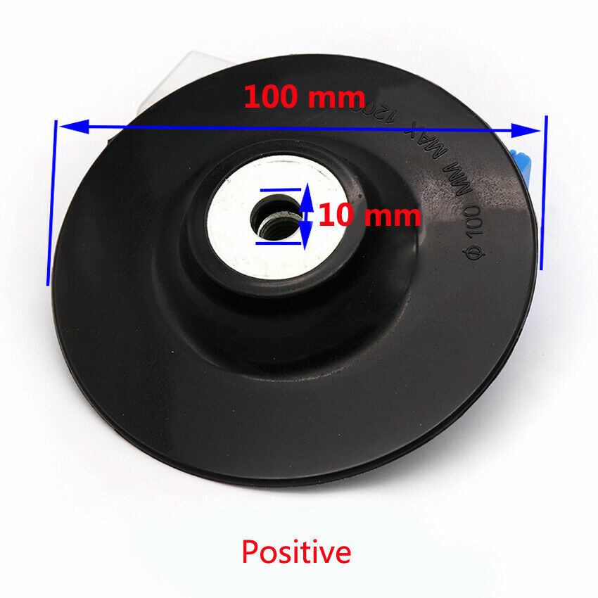 4” 100mm Angle Grinder Rubber Backing Pad w/ M10 Lock Nut for Resin Fiber Disc