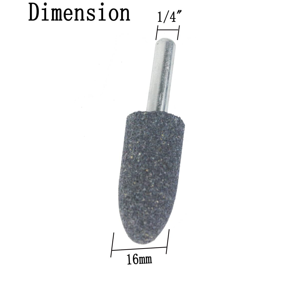 16 mm Cone Shape Grinding Stone – 1/4″ Shank Aluminum Oxide Mounted Grinding …