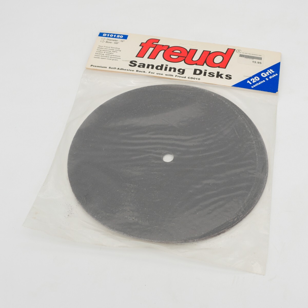 Freud 10″ Sanding Disks, 120 grit, (5 pack)