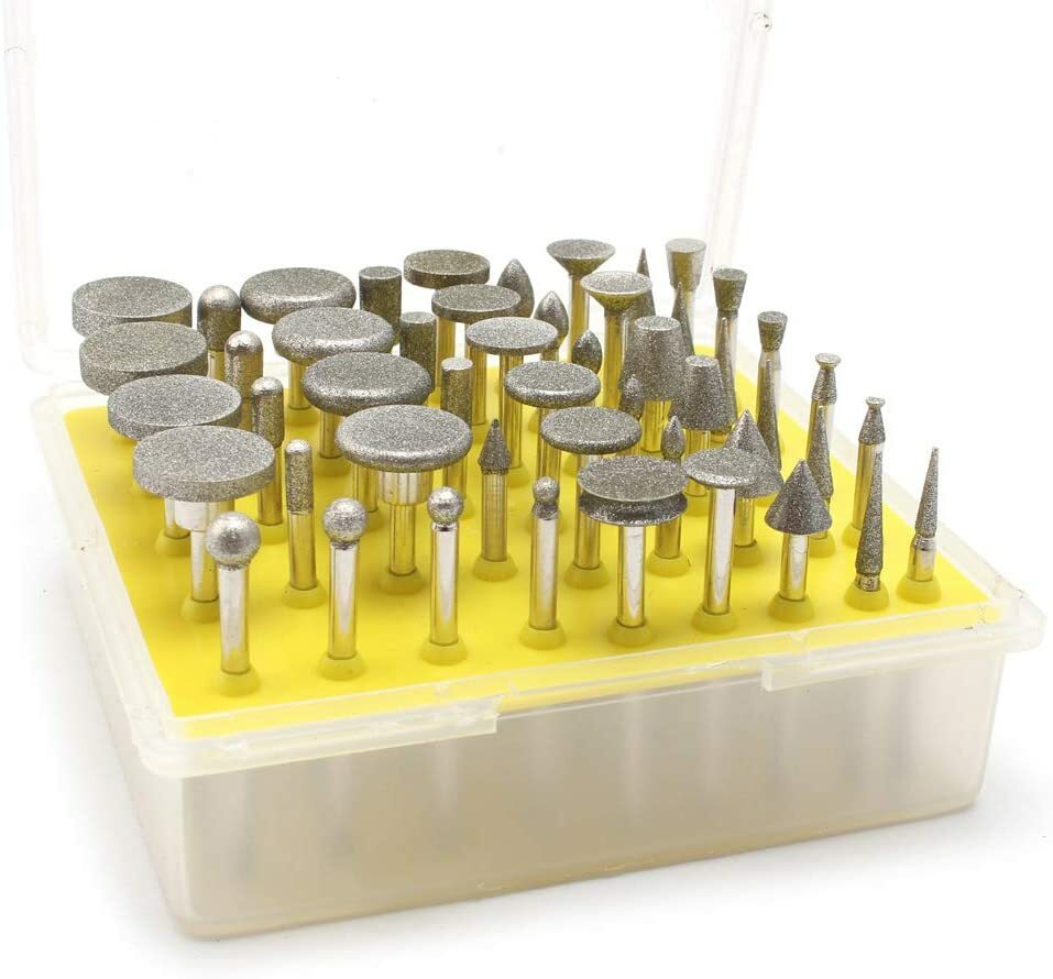 110Pcs Diamond Grinding Carving Burr Cutting Disc Abrasive Rod for Dremel Tools