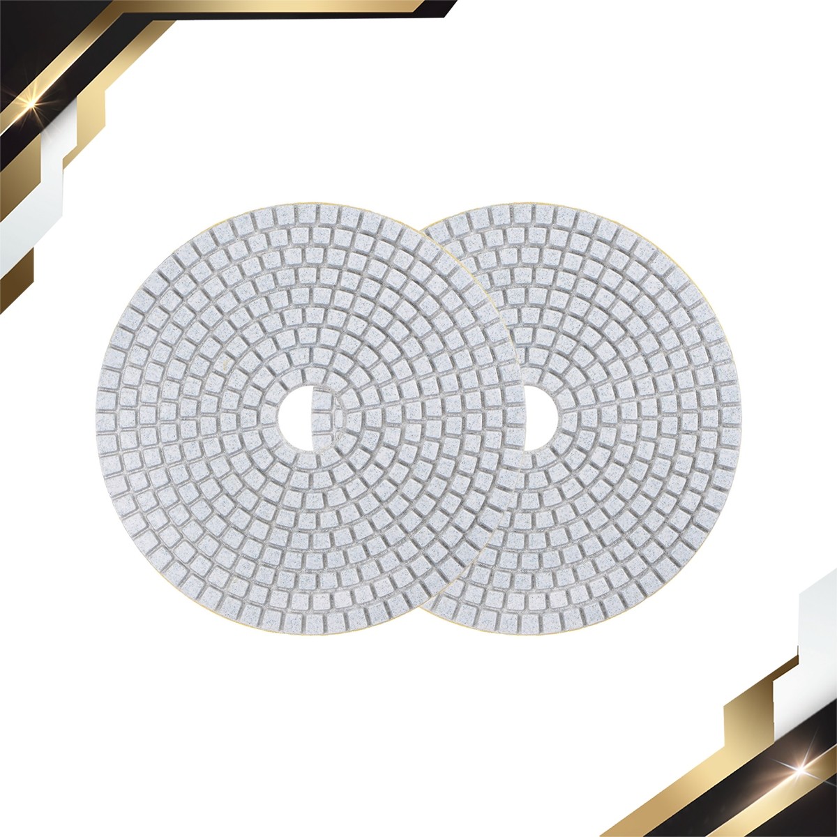 Diamond Polishing Pad 5-Inch 100 Grits Wet/Dry Grinding for Floor 2pcs