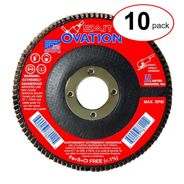 Sait 78036 – Ovation Flap Disc 6 X 7/8 Z 40X – (10Pack)