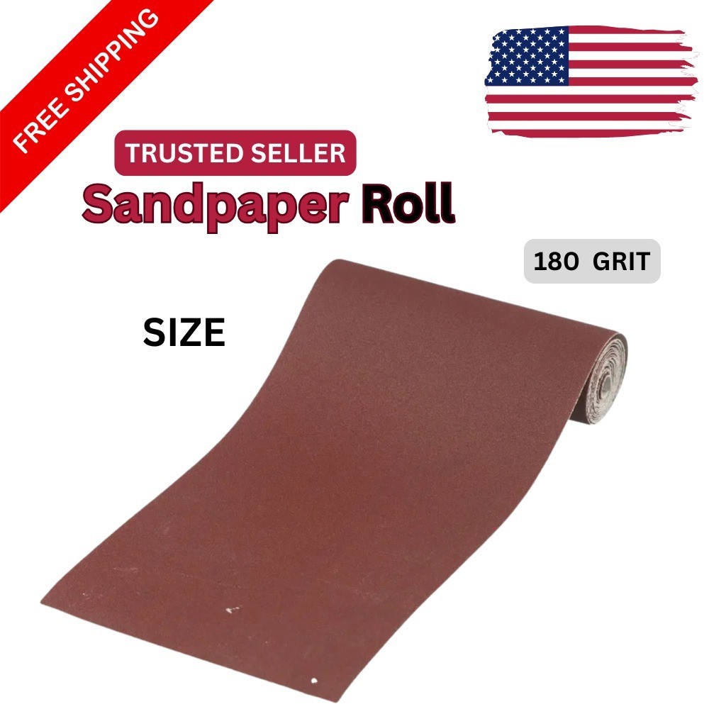 Emery Cloth Sandpaper Roll 80–800 Grit Sanding Roll for Wood Metal Polishing DIY