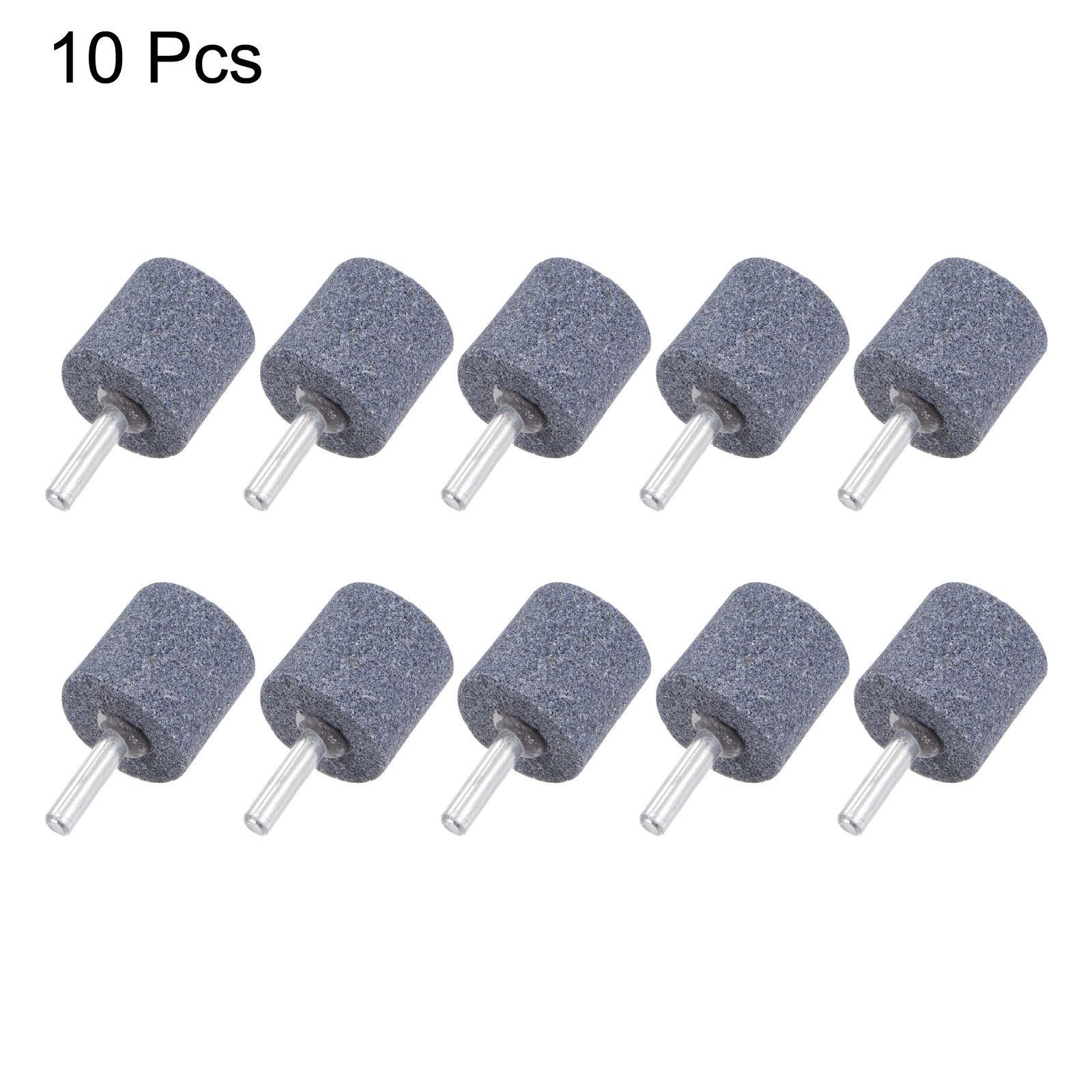 10pcs Abrasive Mounted Stone 1/4″ Shank 1.18″ Cylindrical Corundum Grinding Head